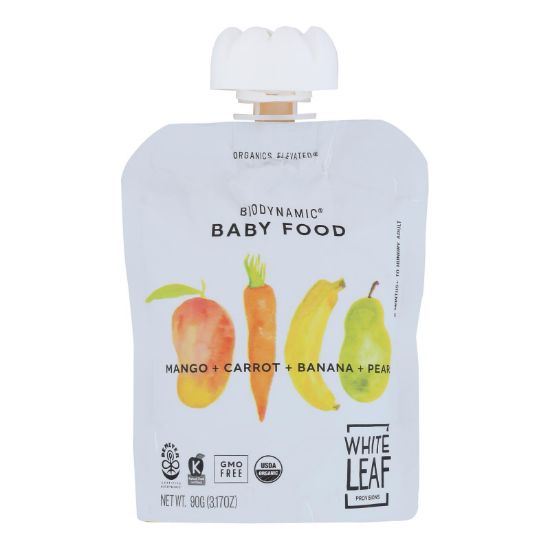 White Leaf Provisions - Baby Food Mango Crt Pr Bn - Case of 6 - 3.17 OZ