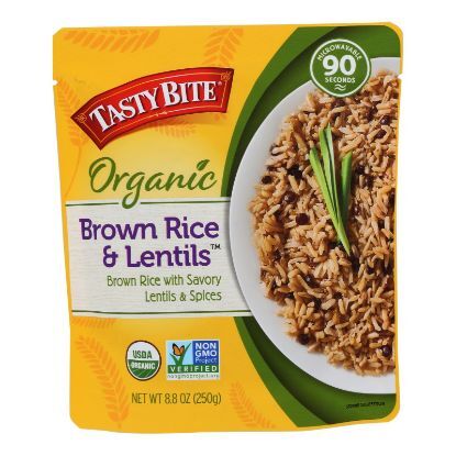 Tasty Bite Brown Rice & Lentils  - Case of 6 - 8.8 OZ