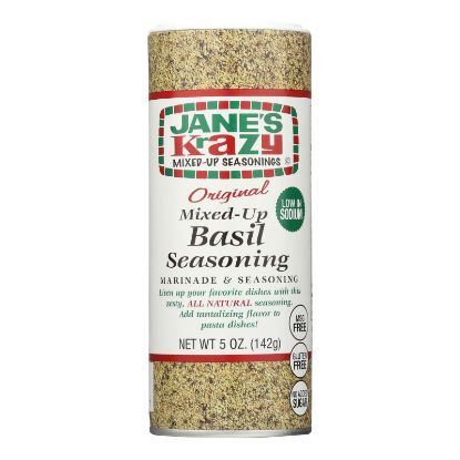 Jane’S Krazy Mixed-Up Seasonings Mixed-Up Basil Seasoning  - Case of 12 - 5 OZ