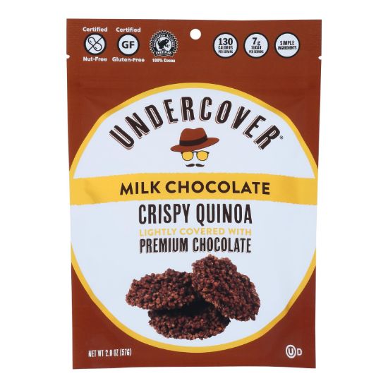 Undercover Quinoa - Crispy Quinoa Milk Choco - Case of 12 - 2 OZ