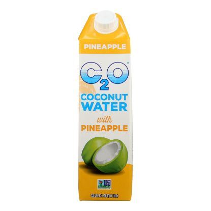 C2O - Pure Coconut Water - Pineapple - Case of 12 - 33.8 fl oz.