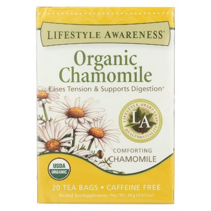 Lifestyle Awareness Herbal Tea - Organic Chamomile - Case of 6 - 20 Bags