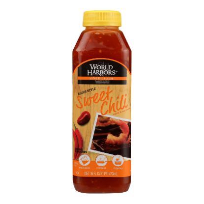 World Harbor Roasted Asian Style Sweet Chili Marinade and Sauce - Case of 6 - 16 Fl oz.