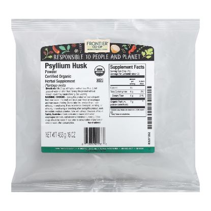 Frontier Herb Organic Psyllium Seed Husk Powder - Single Bulk Item - 1LB