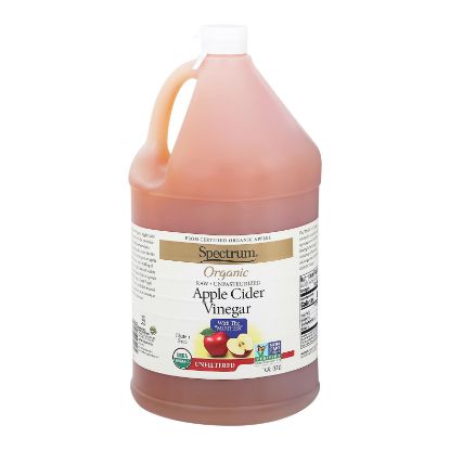 Spectrum Naturals Organic Unfiltered Apple Cider Vinegar - Case of 4 - 1 Gal
