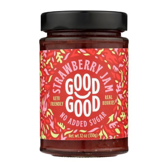 Good Good - Jam Strawberry No Sugar - Case of 6-12 OZ