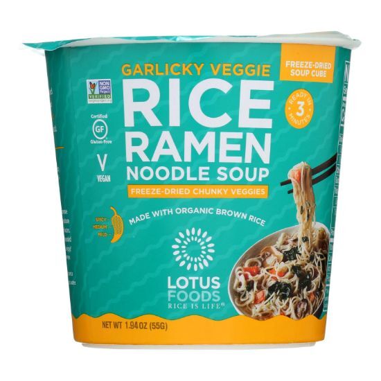 Lotus Foods - Ramen Garlic Vegetable Brown Rice - Case of 6-1.94 OZ