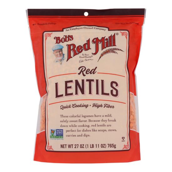 Bob's Red Mill - Beans Red Lentils - Case of 4-27 OZ