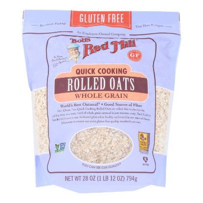 Bob's Red Mill - Quick Cooking Rolled Oats - Gluten Free - Case of 4-28 oz.