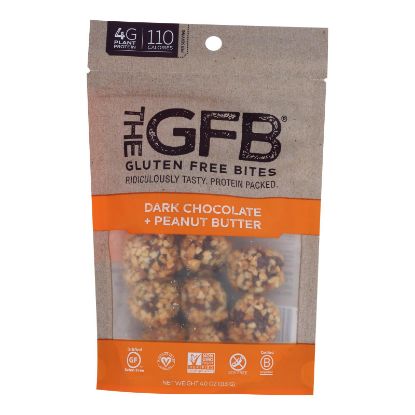 The Gfb Dark Chocolate Peanut Butter Bites  - Case of 6 - 4 OZ
