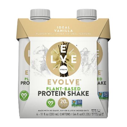 Evolve Ideal Vanilla Protein Shakes  - Case of 3 - 4/11 OZ