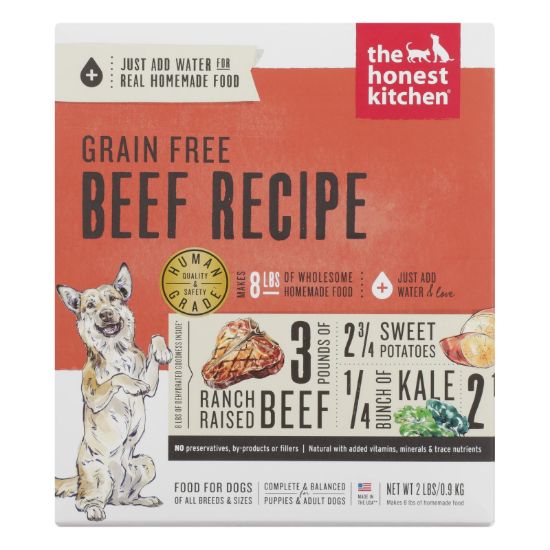 The Honest Kitchen - Dog Food - Grain-Free Beef Recipe - Case of 6 - 2 lb.