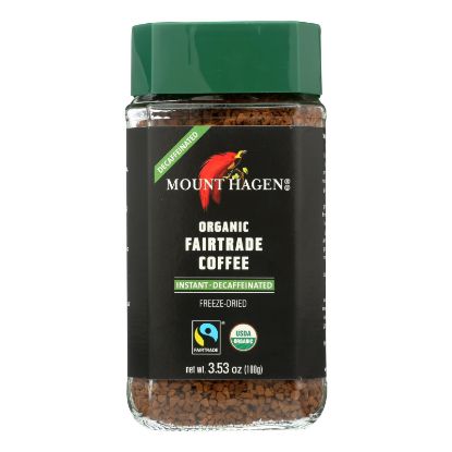 Mount Hagen Organic Fairtrade Instant Decaffeinated Coffee  - Case of 6 - 3.53 OZ