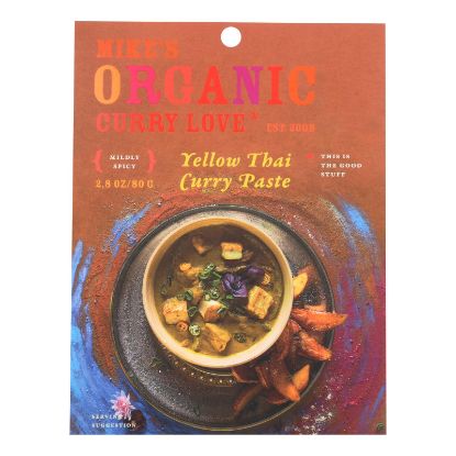 Mike's Organic Curry Love - Organic Curry Paste - Yellow Thai - Case of 6 - 2.8 oz.