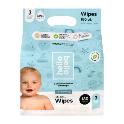 Hello Bello - Wipes Baby 3 Pack - EA of 1-180 CT