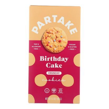 Partake Foods - Cookies Mini Birthdy Cake - Case of 6 - 5.5 OZ