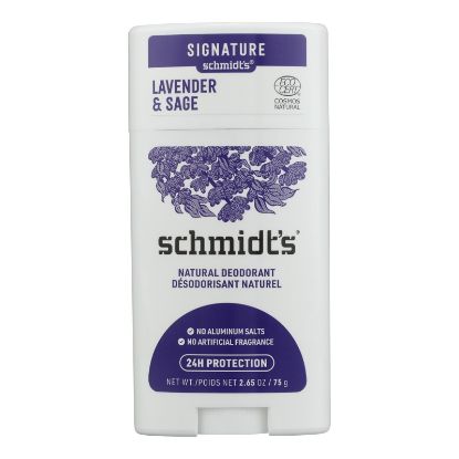 Stick of Schmidt's Deodorant: Lavender & Sage- Aluminum-Free-2.65 oz