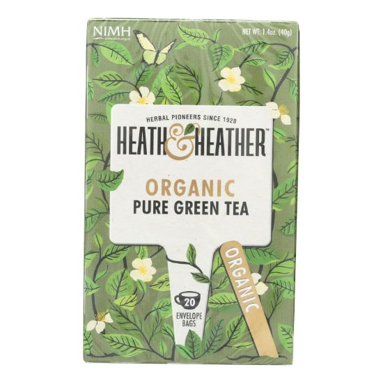 Heath & Heather - Tea Pure Green Tea - Case of 6-20 CT