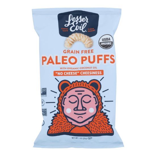 Lesser Evil - Paleo Puff No Cheesns - Case of 24 - 1 OZ