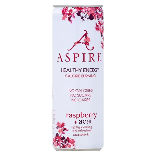 Aspire Healthy Energy - Sparkling Raspberry Acai - Case of 12 - 12 OZ