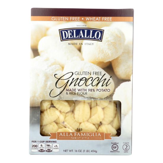 Delallo Gluten Free Gnocchi - Case of 6 - 16 OZ