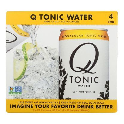 Q Drinks - Tonic Water - Case of 6/4 Packs/7.5oz Cans