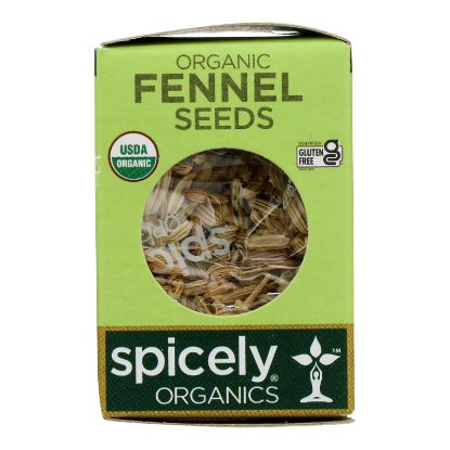 Spicely Organics - Organic Fennel Seed - Case of 6 - 0.3 oz.