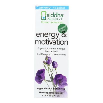 Siddha Cell Salts + Flower Essentials Energy & Motivation  - 1 Each - 1 FZ