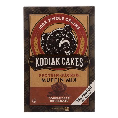 Kodiak Cakes Power Bake Double Dark Chocolate Protein Packed Muffin Mix  - Case of 6 - 14 OZ