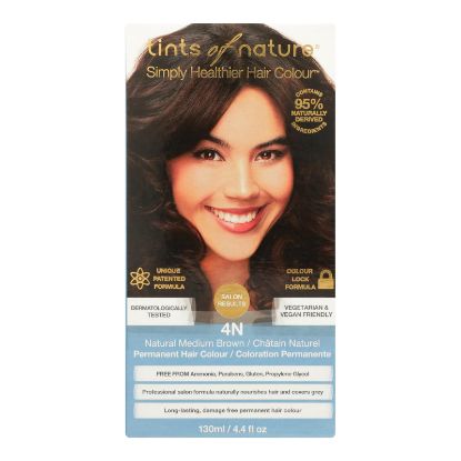 Tints Of Nature 4N Natural Medium Brown Hair Color  - 1 Each - 4.4 FZ