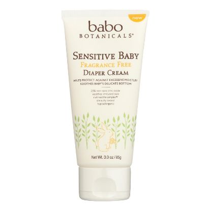 Babo Botanicals Sensitive Baby Fragrance-Free Zinc Diaper Rash Cream- 3 fl oz 