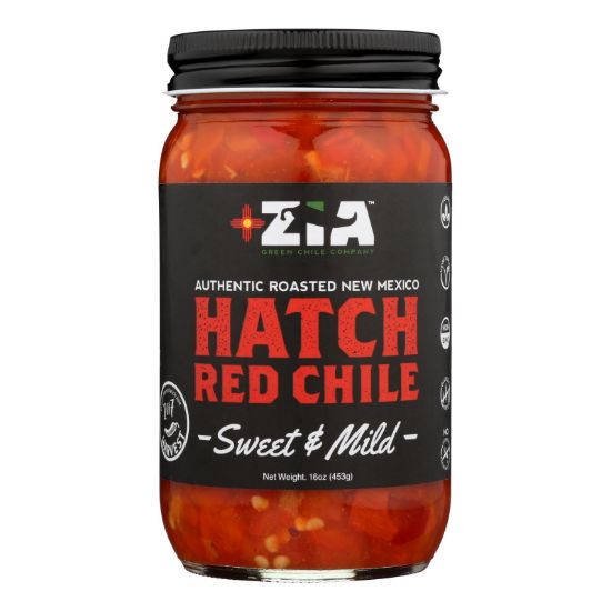 Zia Green Chile Company - Red Chile Swt/mld Hatch - Case of 6 - 16 OZ