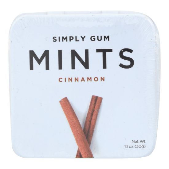 Simply Gum Cinnamon Mints  - Case of 6 - 30 CT