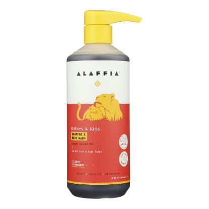 Alaffia - Everyday Shampoo and Body Wash - Coconut Strawberry - 16 fl oz.