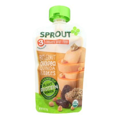 Sprout Foods Inc - Baby Food Btrnut Chckpea - Case of 6 - 4 OZ