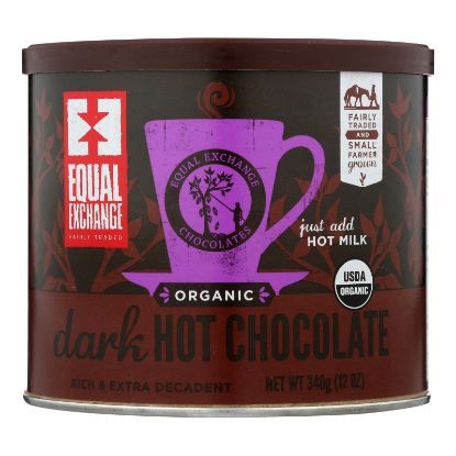Equal Exchange Hot Chocolate - Organic - Dark - Case of 6 - 12 oz