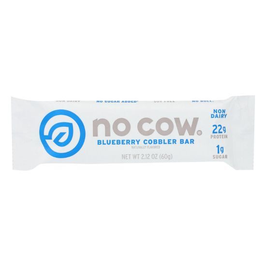 No Cow Bar Blueberry Cobbler Bar - Case of 12 - 2.12 OZ