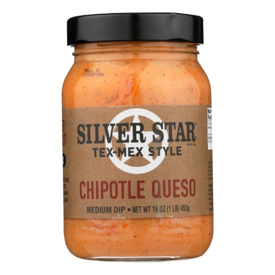 Silver Star - Salsa Chipolte Queso Dip - Case of 6 - 16 OZ