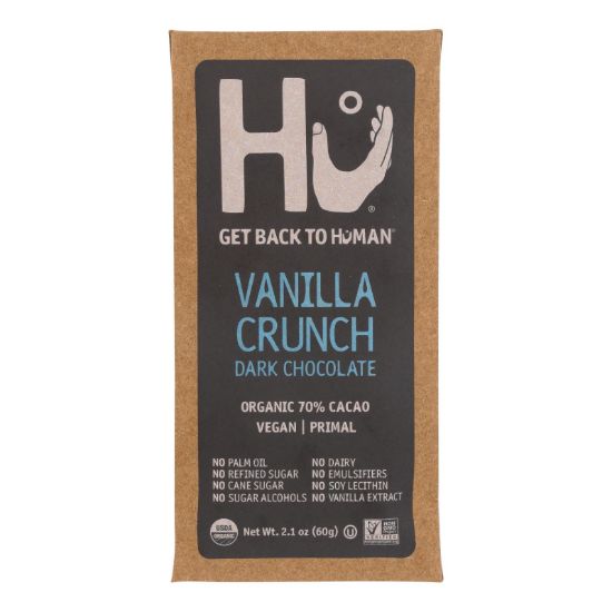 Hu - Dark Chocolate Bar Vanilla Crunch - Case of 12-2.1 OZ