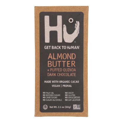 Hu - Dark Chocolate Bar Almond Butter Quinoa - Case of 12-2.1 OZ