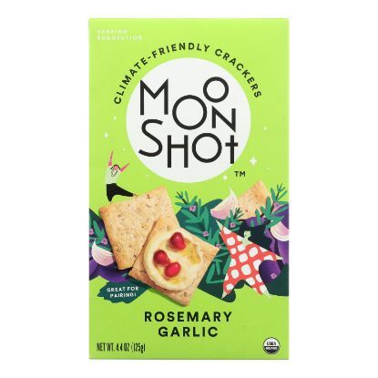 Moonshot Snacks - Cracker Rosemary Garlic - Case of 6-4.4 OZ