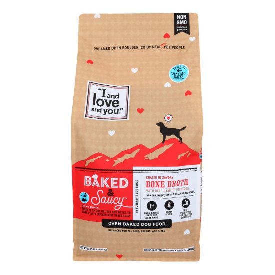 I And Love And You - Dog Food Baked Saucy Beef - Case of 1 - 10.25 LB