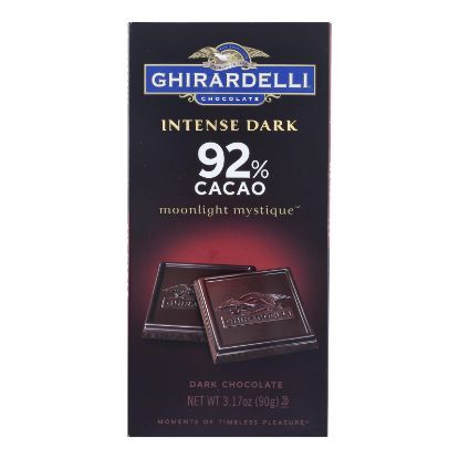 Ghirardelli 92% Cacao Moonlight Mystique Intense Dark Chocolate - Case of 12 - 3.17 OZ