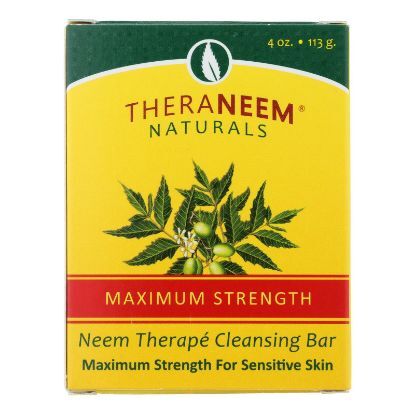 Theraneem Naturals Maximum Strength Neem Therape Cleansing Bar  - Case of 3 - 4 OZ