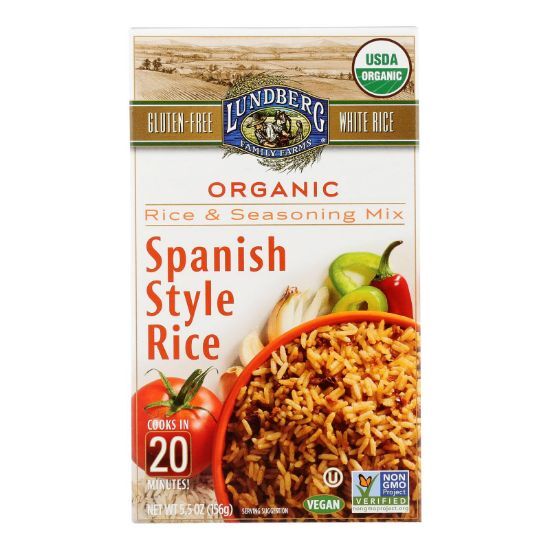 Lundberg Family Farms - Rice and Seasoning Mix - Spanish Style - Case of 6 - 5.50 oz.