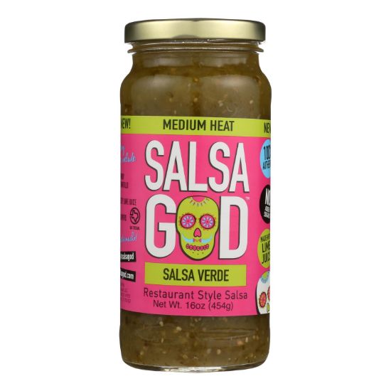 Salsa God Medium Salsa Verde  - Case of 6 - 16 OZ