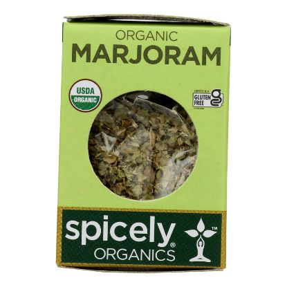 Spicely Organics - Organic Marjoram - Whole - Case of 6 - 0.1 oz.