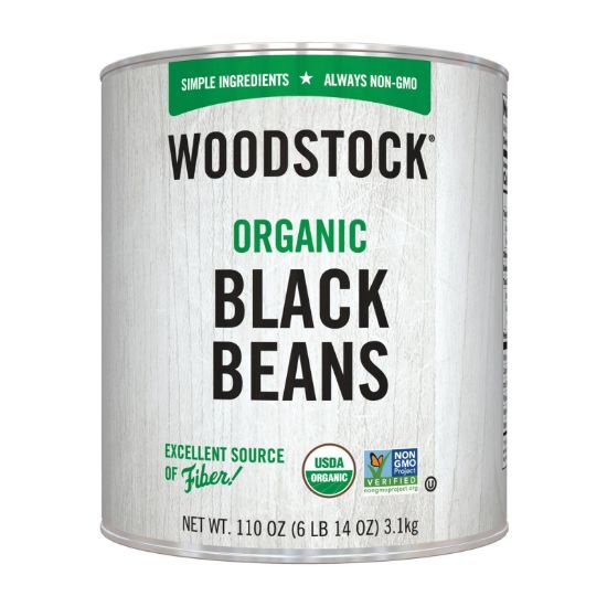 Woodstock Organic Black Beans - Case of 6 - 110 OZ