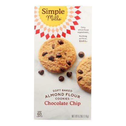 Simple Mills Chocolate Chip Cookies - Case of 6 - 6.2 OZ