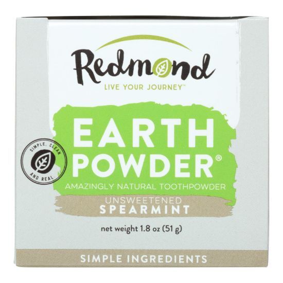 Redmond Earthpowder Toothpowder Spearmint  - 1 Each - 1.8 OZ